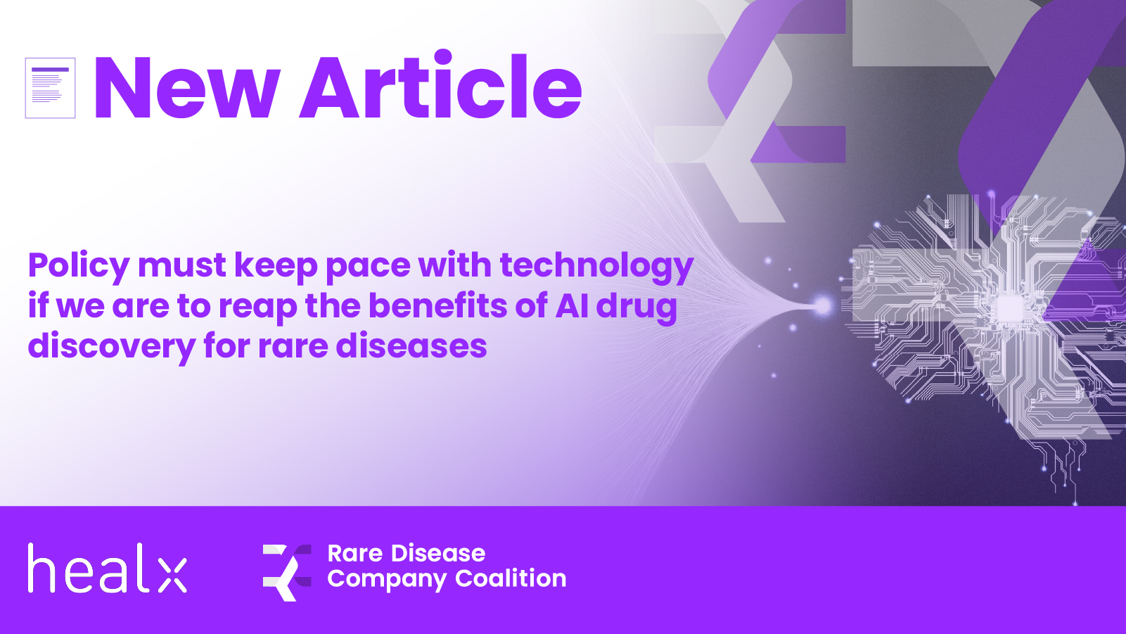 Product: Policy Must Keep Pace with Technology if we are to Reap the Benefits of AI Drug Discovery for Rare Diseases - Rare Coalition